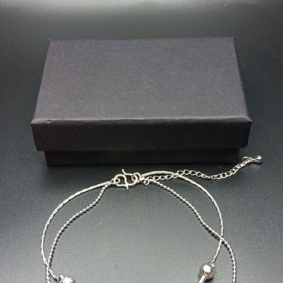 Anklet/Bracelet Silver Stars New In Box - Picture 3 of 4